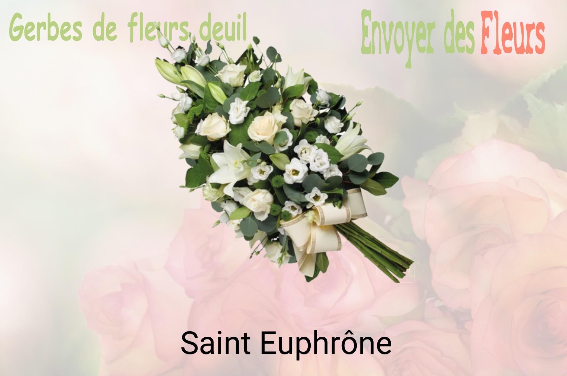 Gerbe de fleurs de deuil livrée à Saint-Euphrône
